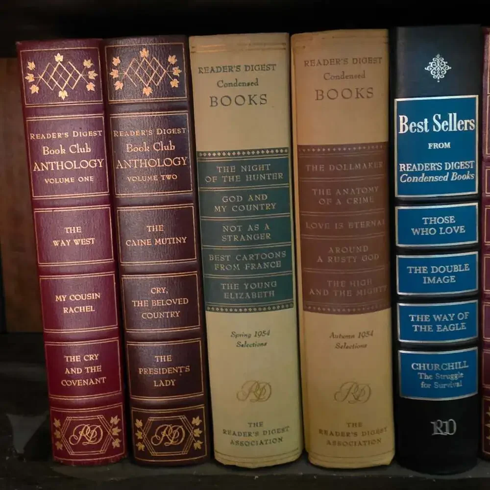 Lot of 5 Vintage Reader's Digest Condensed Books and Book Club Anthology Hardcov